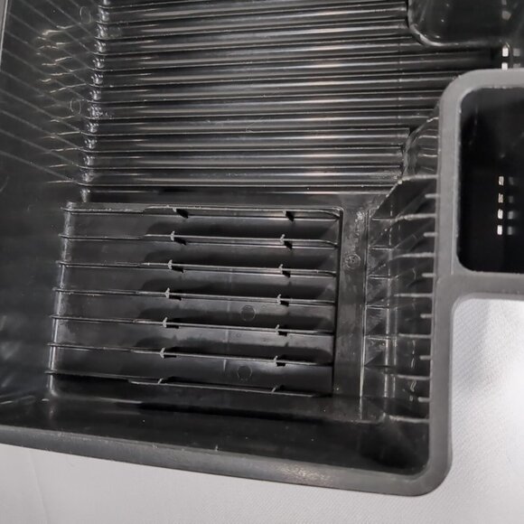 Rubbermaid 8354 Black Space Saver Drainer Drip Dish Drying Rack 1182 2015 13x18x - Picture 5 of 16